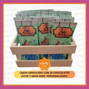 Cajoncito con 20 Chocolates personalizados